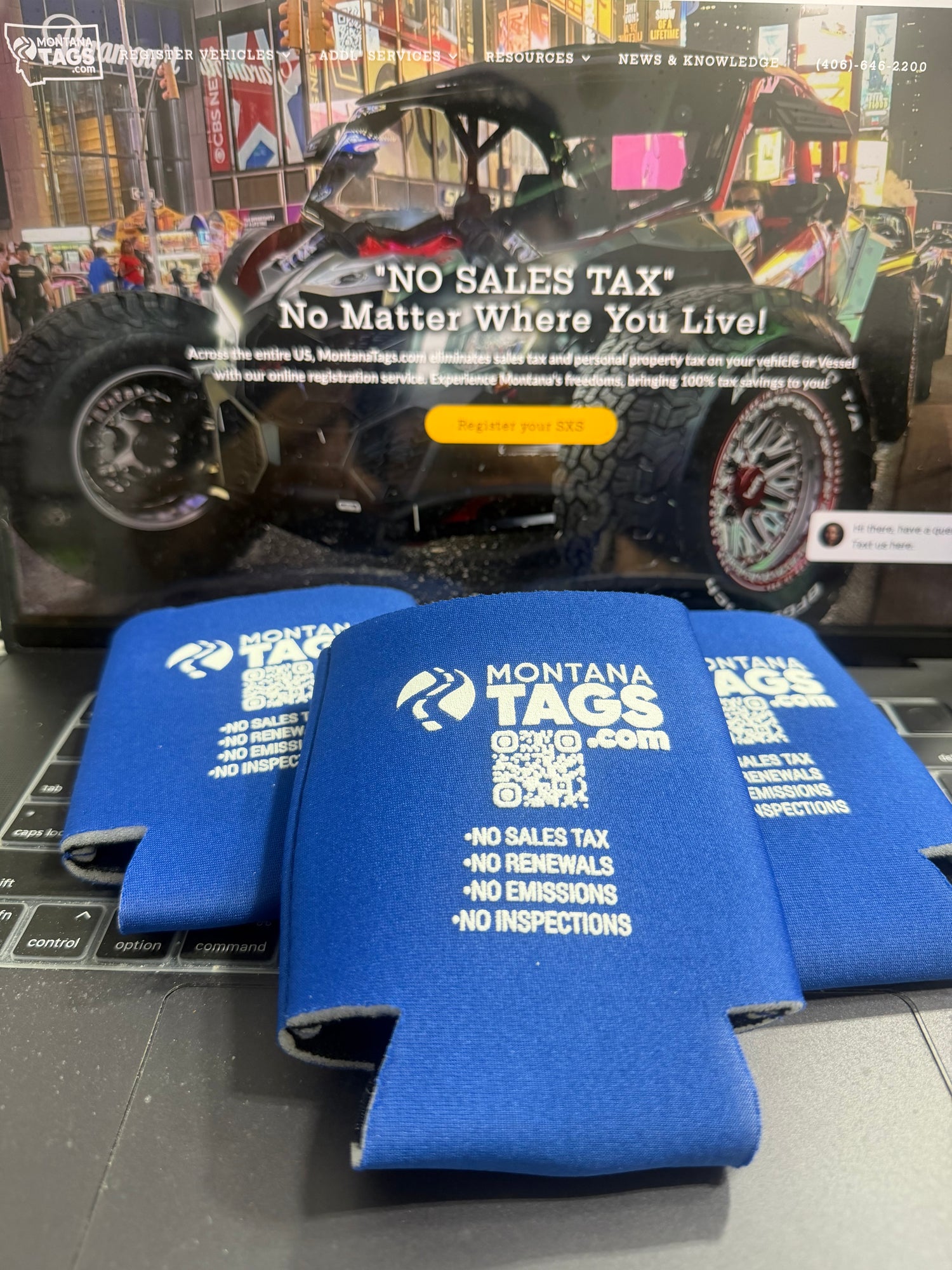 Montana Tags Beverage Koozie