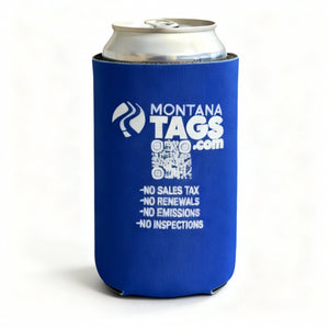 Montana Tags Beverage Koozie