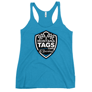 MontanaTags.com Racing Emblem - Women's Racerback Tank